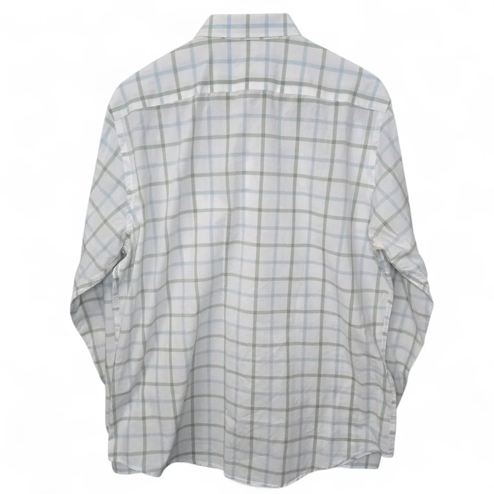 Banana Republic Shirt Mens‎ Large White Button Up Slim Fit Long Sleeve Cotton